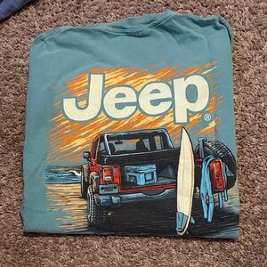 Jeep Surf Adventure T-Shirt in Teal and Orange